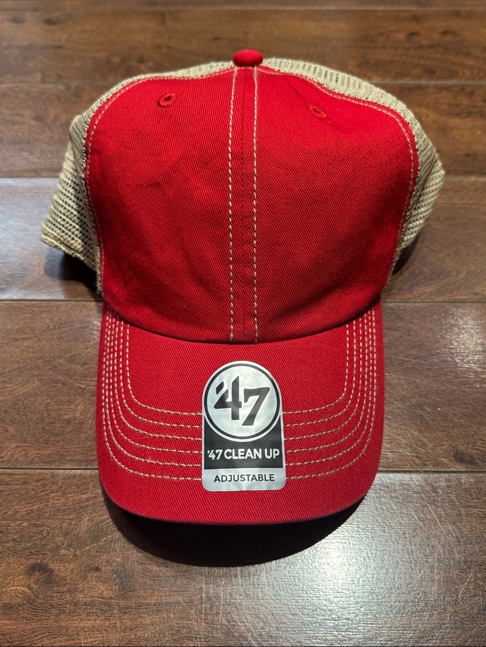 ‘47 Brand Red & Tan Mesh Back “Clean Up” Adjustable Hat